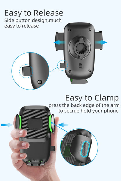 Universal Car Phone Holder with Suction Cup – Dashboard, Windshield & Window Mount for Phones & GPS