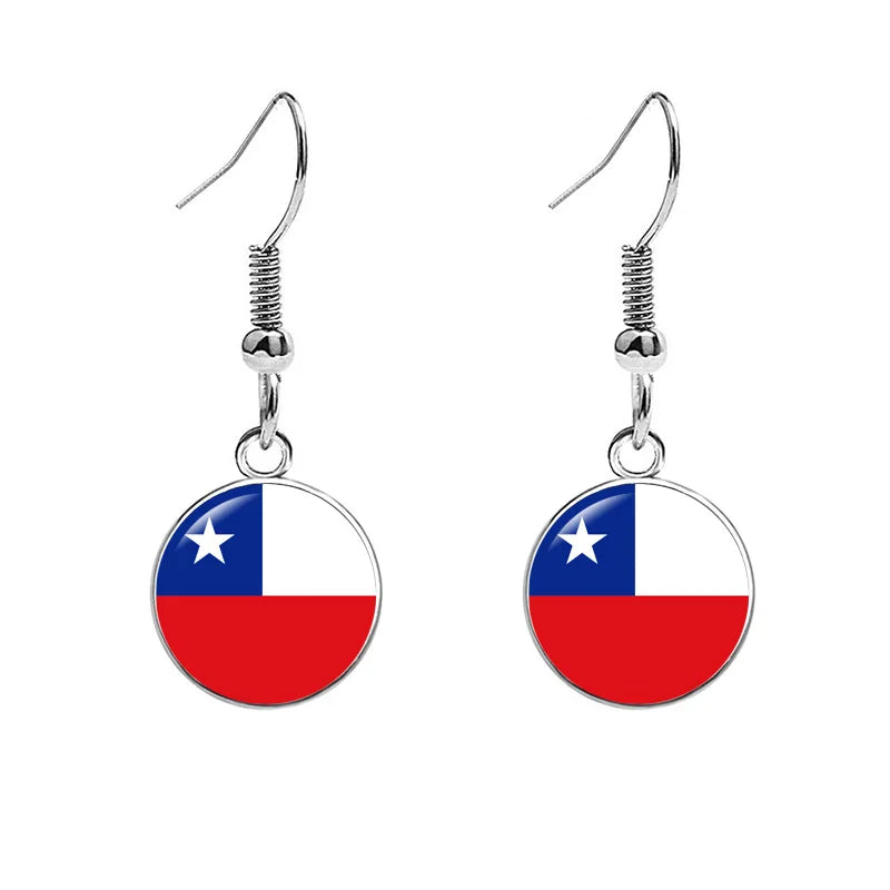France National Flag Earrings - Multicolor Country Flag Jewelry for Women, Travel Pride & Celebration Gifts