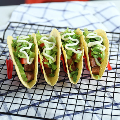 Mexican Roll Rack Taco Holder - Creative Wave-Shaped Tortilla Pancake Stand, Kitchen Gadget Tray for Tacos and Cakes
