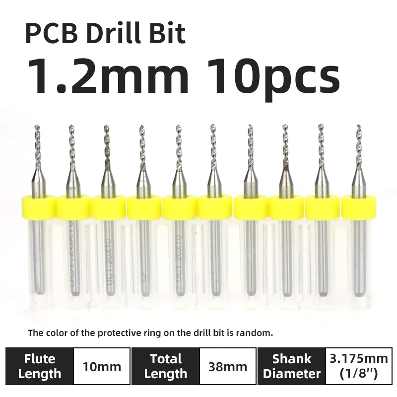 0.1–1.0mm Micro Carbide PCB Drill Bit Set – Tungsten Steel Bits for CNC, Wood & Circuit Board Precision Drilling