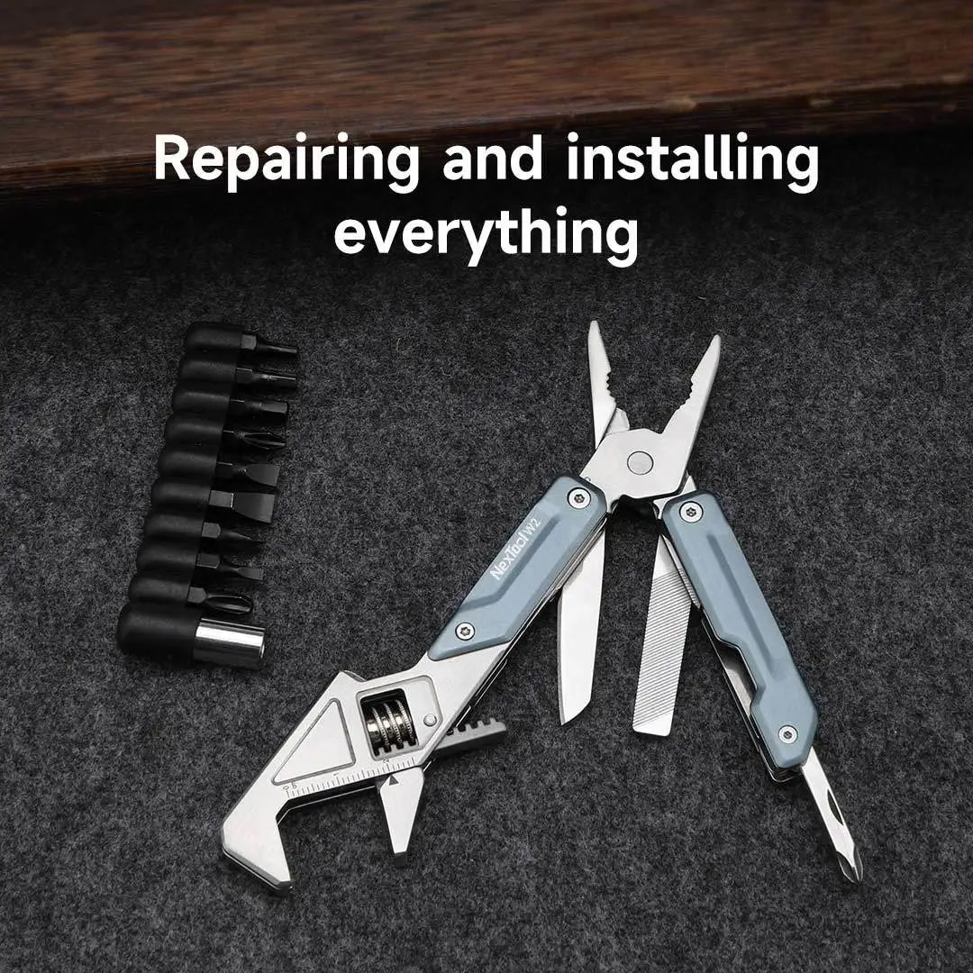 NexTool Light Wrench W2 Multitool – Folding Pliers, Large Spanner, Screwdriver & Portable EDC Home Repair Tool