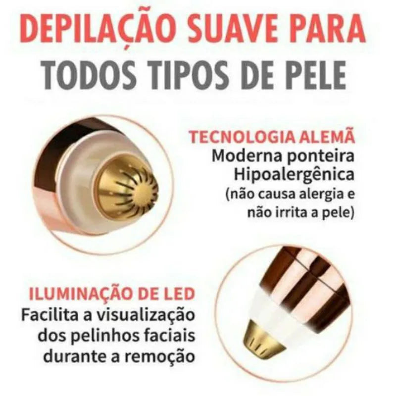 Electric Eyebrow Trimmer - Mini Rechargeable Facial Hair Remover and Portable Women’s Body Shaver Tool