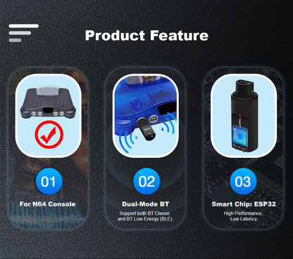 RetroScaler BlueRetro Wireless Controller Adapter – Nintendo 64 to PS3, PS4, PS5, 8BitDo Ultimate