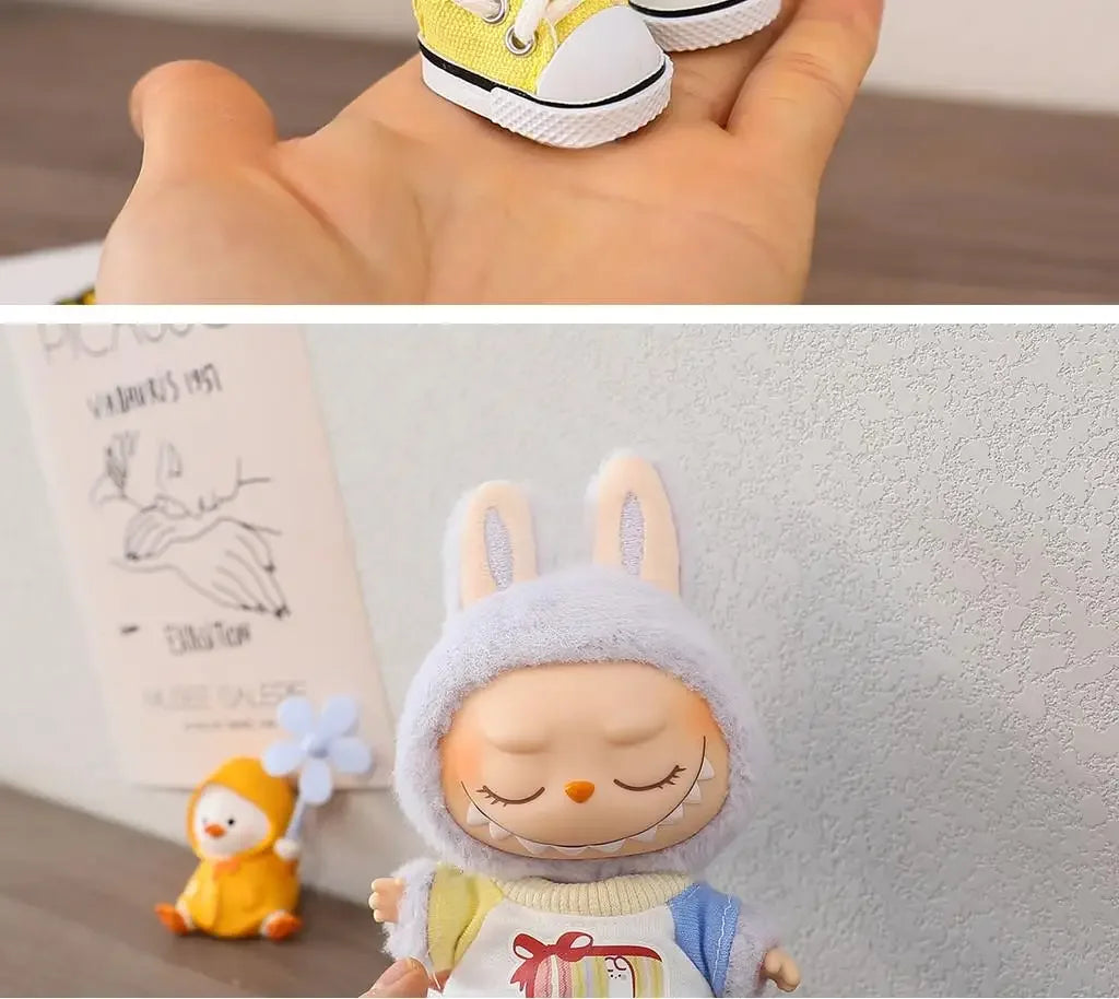 LABUBU 17cm Cotton Doll Shoes - Casual Sports Footwear for Dolls & Accessories