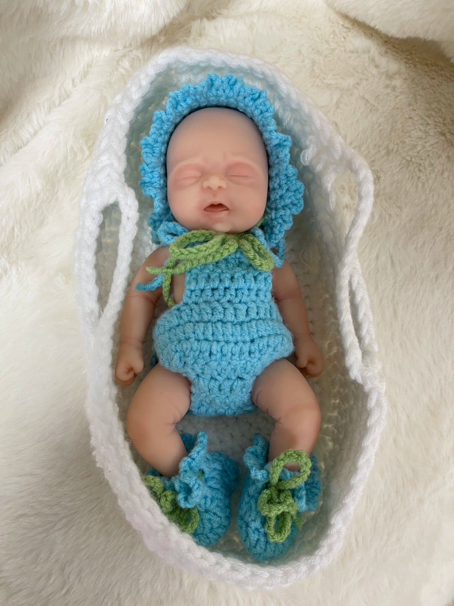 Doll Clothes Set for Mini Reborn Kit - 7" Joseph Micro Preemie Full Body Silicone Doll Accessories
