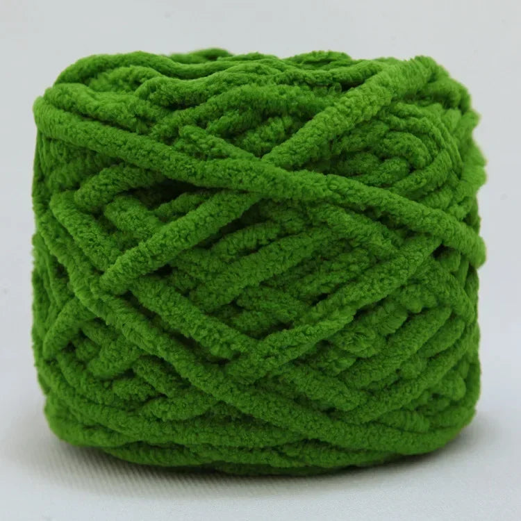 100g Chenille Knitting Yarn – Soft Thick Cotton Ice Strip Wool for DIY Hand Knitting Scarves & Crafts