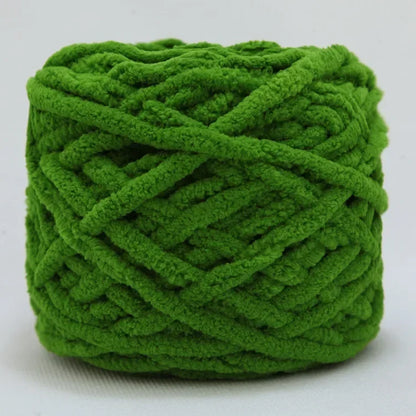 100g Chenille Knitting Yarn – Soft Thick Cotton Ice Strip Wool for DIY Hand Knitting Scarves & Crafts