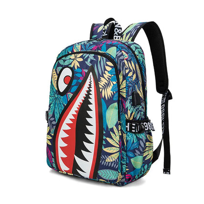 Anti-Theft Waterproof Backpack — Unisex Fabric Rucksack Travel Bag for School & Students