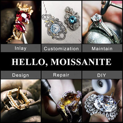 100% Real Moissanite Diamond Tester Pen — GRA Certified D VVS1 Belgium Cut Gemstones at Factory Price