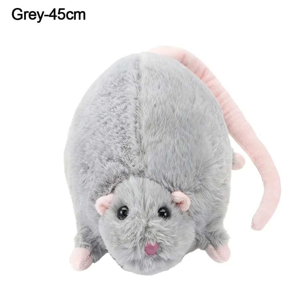 Cute Mouse Plush Doll 35/50cm - Cartoon Flower Branch Rat Stuffed Animal Birthday Gift