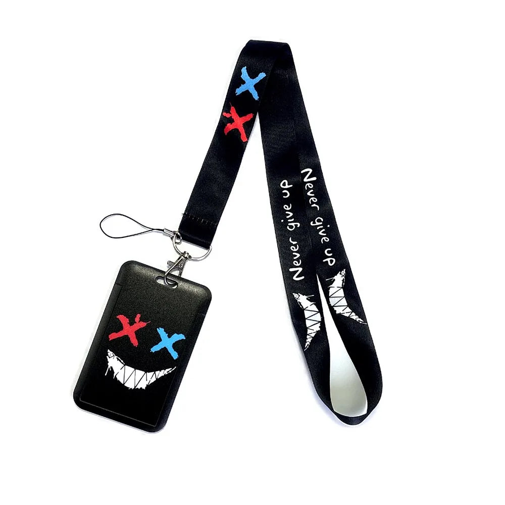 Vintage Tape ID Card Holder with Hanging Rope – Mobile Phone & Chest Card Lanyard