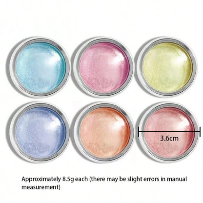 6pcs Shimmering Aurora Nail Powder – Multichrome Metallic Mirror Effect Chameleon Gel Polish