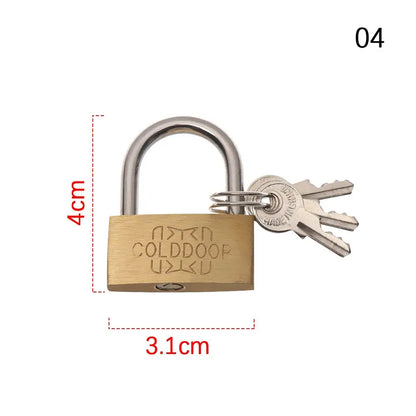 Small Copper Padlock – Mini Luggage, Box, and Case Lock for Home Improvement & Daily Use