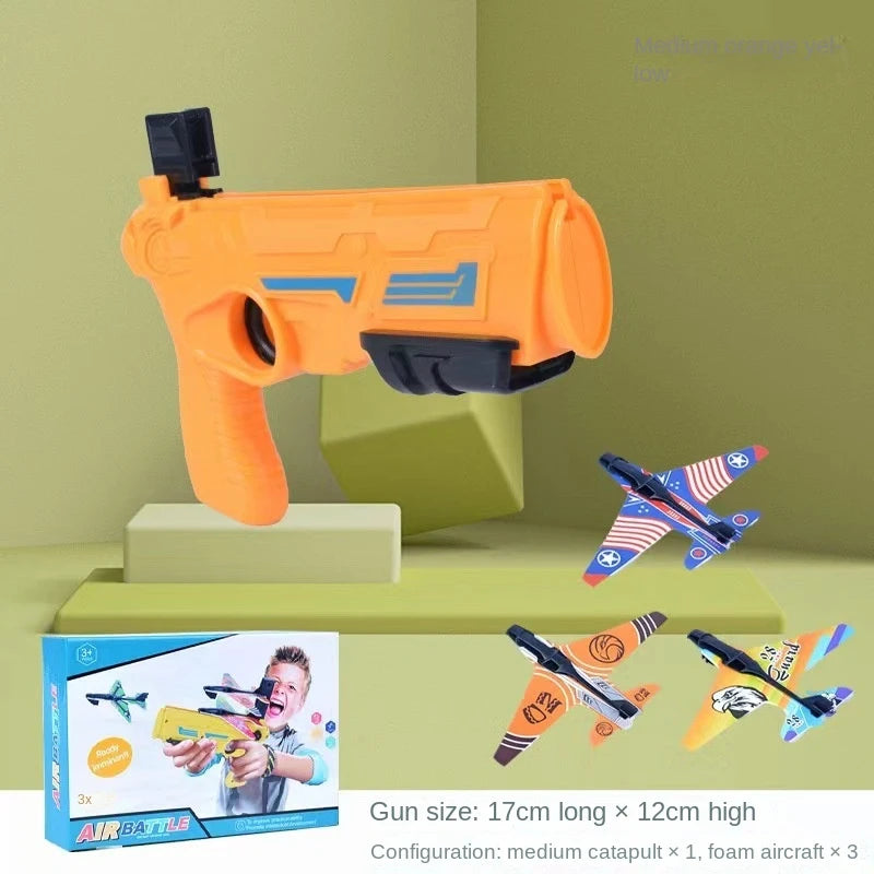 Outdoor Parent-Child Sports Toy - Children's Ejection Aircraft Shooting Game Set - Boy's Gift Shooting Aircraft Toy