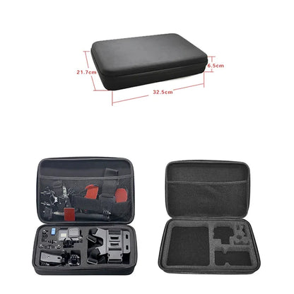 Protective Carrying Case Storage Bag for GoPro Hero 4–13, SJCAM, AKASO, DJI Osmo Action Camera Accessories