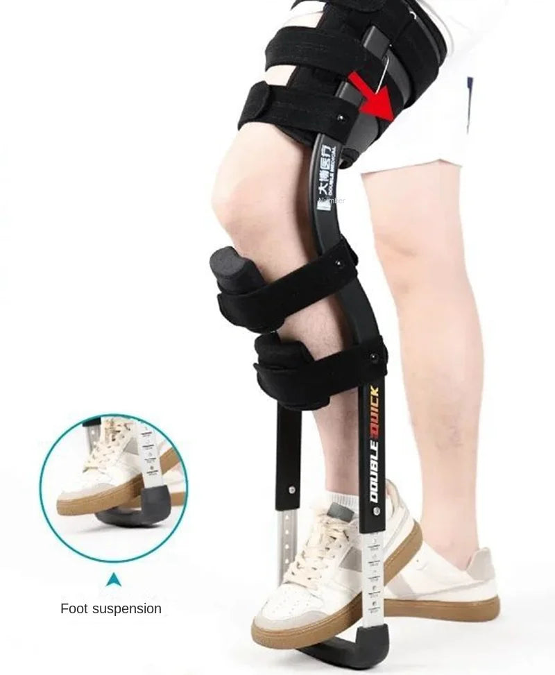Rehabilitation Mobility Aid – Knee Walker Single-Leg Telescoping Hands-Free Assisted Walking Crutch Stick