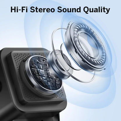 5-in-1 Wireless Charging Speaker Phone Holder - HiFi Bluetooth Desktop Stand with 8 RGB Modes