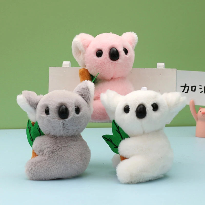 Cute Koala Plush Keychain – Soft Toy Keyring, Bag Pendant, DIY Jewelry Accessory, Novelty Gift Charm for Women
