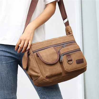 Men's Casual Sling Bag – Vintage Crossbody Messenger Shoulder Bag for Travel & Outdoor Use