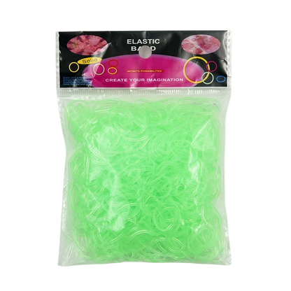 600pcs Glow-in-the-Dark Loom Band Kit – Colorful DIY Bracelet Making Set with Beads & Accessories for Friendship Crafts