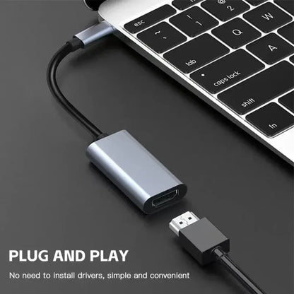 4K USB-C to HDMI Adapter – USB 3.1 Type-C Male to HDMI Female Converter for MacBook, iPad, Galaxy, Laptop & TV