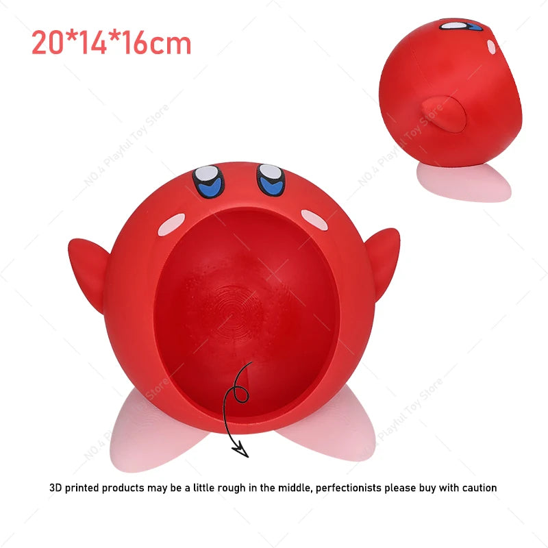 3D Printed Kirby Figures – Pink, Blue, Yellow & Red Cute Anime Doll Models for Desktop Decor & Gifts