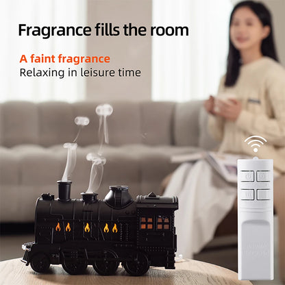 Aierwill Train Air Humidifier – Ultrasonic Aromatherapy Diffuser with Mist Maker, Essential Oil Aroma Diffuser, Remote Control
