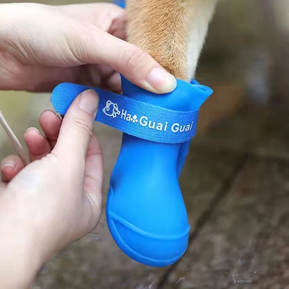 Protective Waterproof Dog Rain and Snow Shoes - Non-Slip Boots for All-Weather Outdoor Use, Safe for Your Pet's Feet