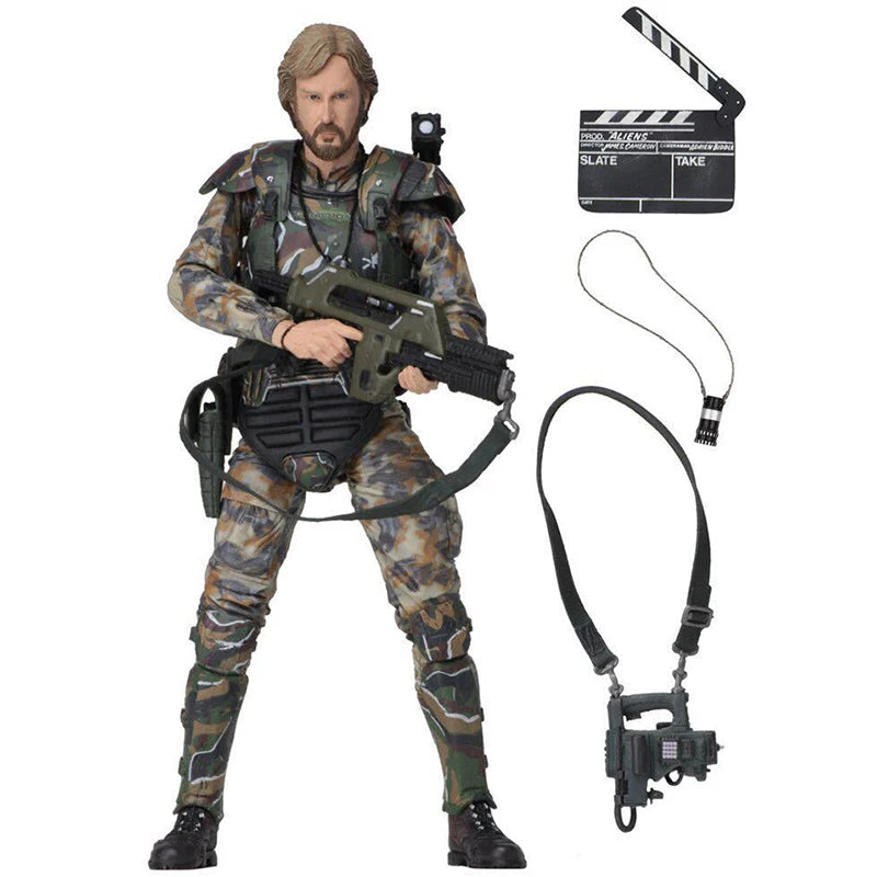 NECA Alien vs Predator Action Figure — 18cm Colonel Cameron Marine Collectible Toy Gift
