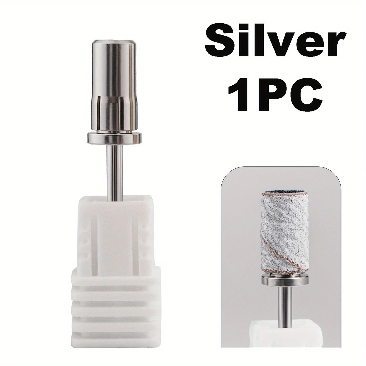 Nail Art Sanding Band Mandrel Bit - Titanium Grinding Head Shaft for Manicure and Pedicure Exfoliating Tools
