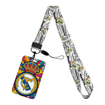 Spanish Football Neck Strap Lanyard – Cartoon Badge Holder ID Card for Kids, Students, Girls & Boys Gift
