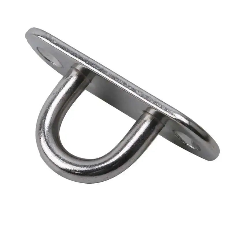 304 Marine Grade Stainless Steel Oval Eye Deck Buckle Staple Set – M5 M6 M8 Fasteners for Boat Shade Sail Mounting