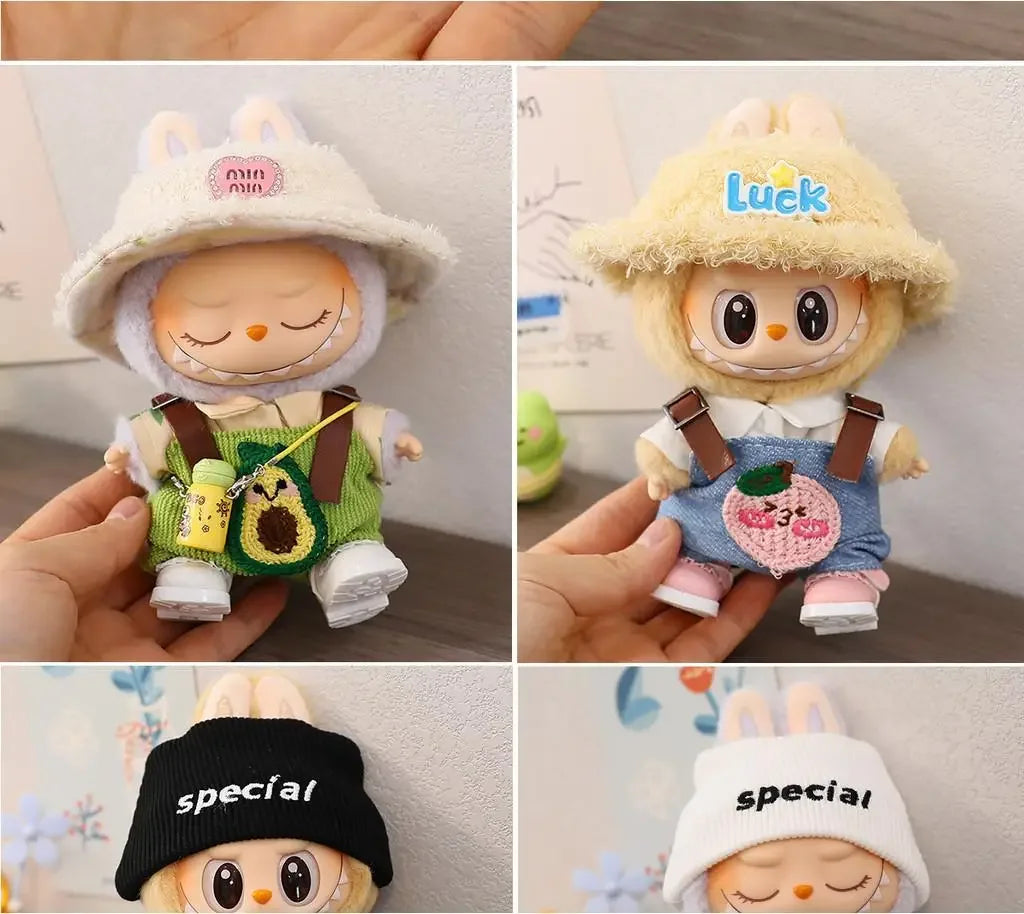 17cm LABUBU Cotton Doll Shoes - Casual Sports Footwear for Dolls, Accessories for Labubu Outfits (Only shoes)