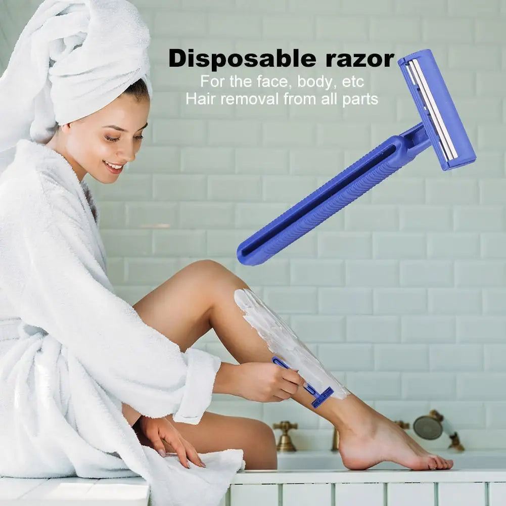 Disposable Whisker Shaver Set – 300+10PCS Stainless Steel 2-Layer Blade Razors for Men & Women