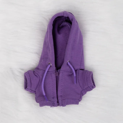 15/17cm Labubu Doll Hooded Zipper Sweatshirt Outfit Set – Stylish Ropa Accessories