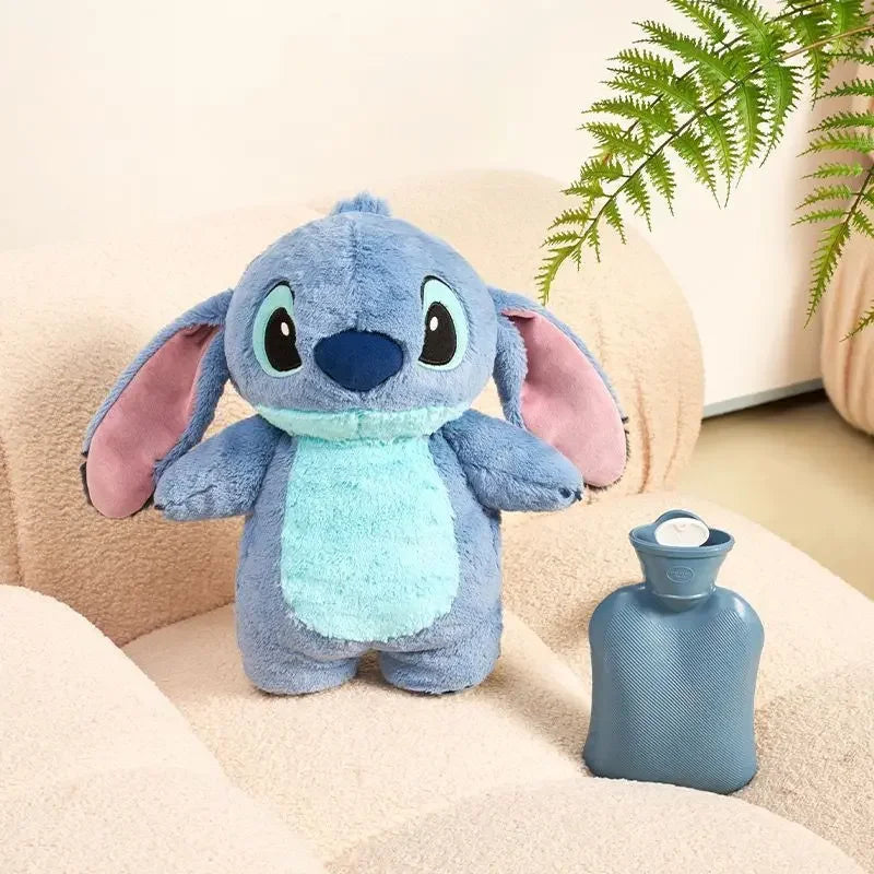 Aoger Disney Stitch Plush Hot Water Bottle – Extra Large Anime Winter Hand Warmer for Women, Home & Holiday Gift for Girls