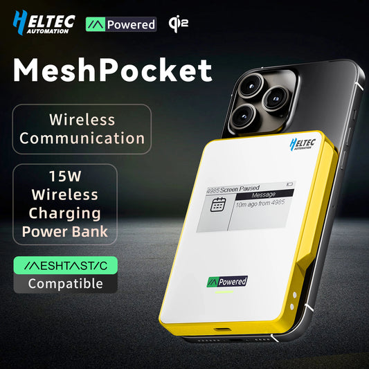 Heltec MeshPocket Qi2 Magnetic Power Bank - 5000/10000mAh 15W Wireless Fast Charger for iPhone & Android