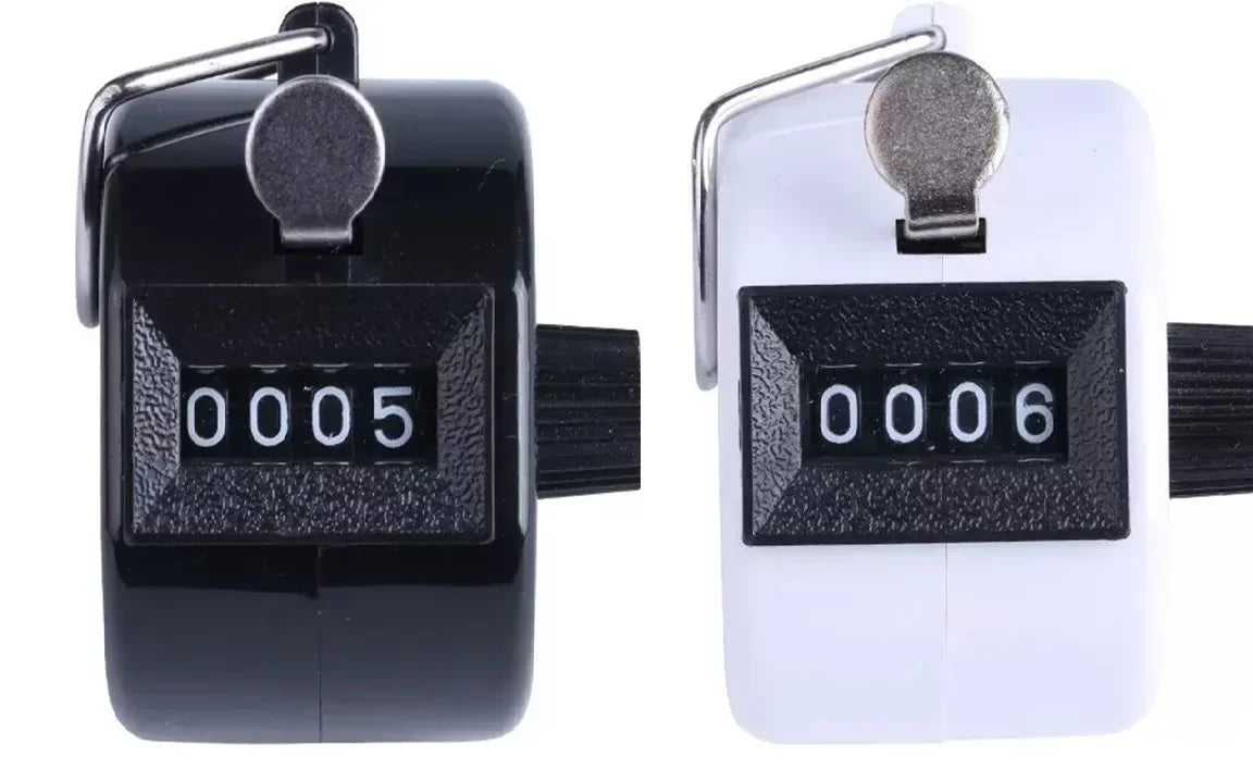 Handheld 4-Digit Tally Counter – Mechanical Manual Palm Clicker, Assorted Colors for Number Counting