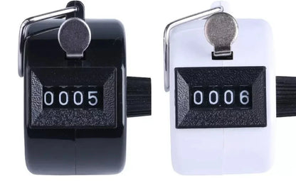 Handheld 4-Digit Tally Counter – Mechanical Manual Palm Clicker, Assorted Colors for Number Counting