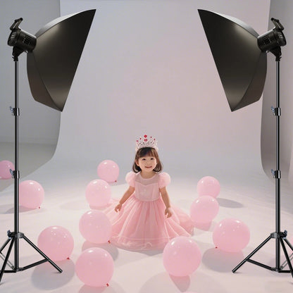 Bowens 135W LED Photography Studio Light Kit - Dimmable Video Lamp with 2m Tripod, 3000–6500K & 3 Colors