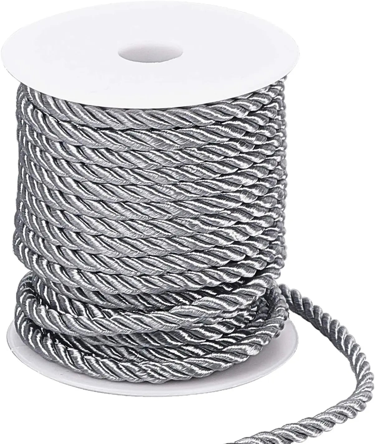 5MM Twisted Cord Rope Trim – Decorative Polyester Handmade Cording for Sewing, Crafts, Upholstery & Home Decor, 5m