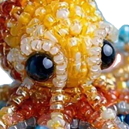 Creative Beaded Embroidery Kit - Cute Ocean Animal DIY Beadwork Set for Beginners, Relaxing Craft & Decorative Projects