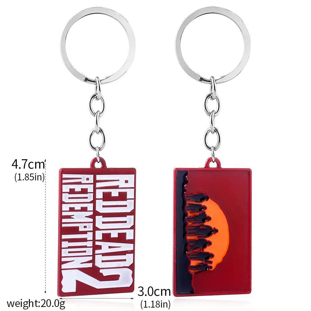 Red Dead Redemption 2 Arthur Morgan Revolver Keychain - Game-Inspired Bag Charm and Cosplay Gift for Fans