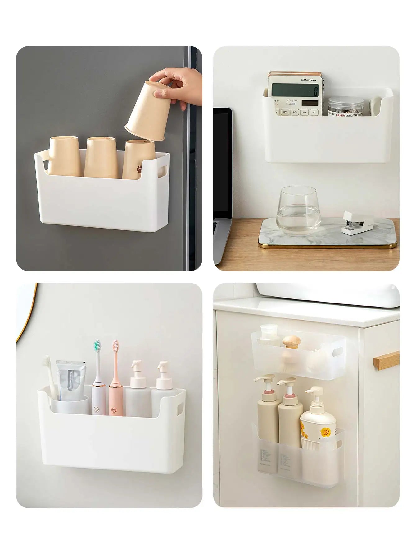 Multifunctional WORTHBUY Wall-Mounted Kitchen Storage Rack: No-Punch Hanging Sink Organizer for Sponges and Utensils