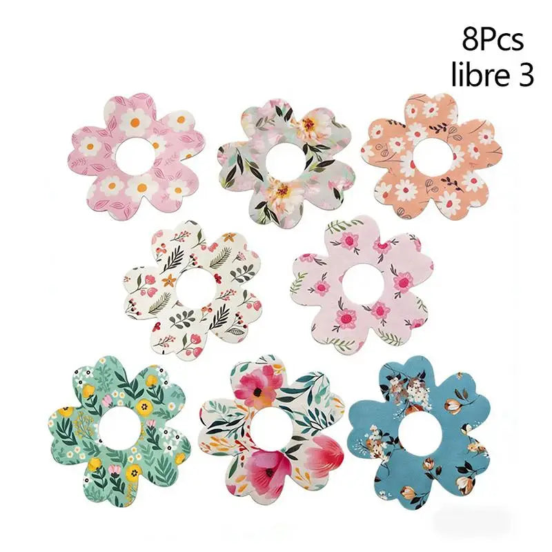 Blood Glucose Sensor Adhesive Patches - Invisible Sensor Fixing Stickers in 5 or 8-Piece Sets, Wildflower Designs