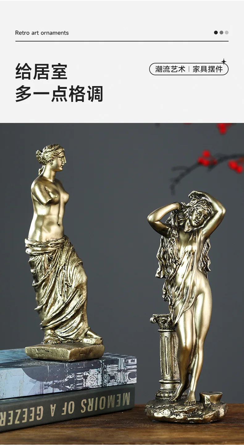 Resin Venus Statue — Greek Mythology Aphrodite Figurine for Nordic Home Decor & Art Room Display