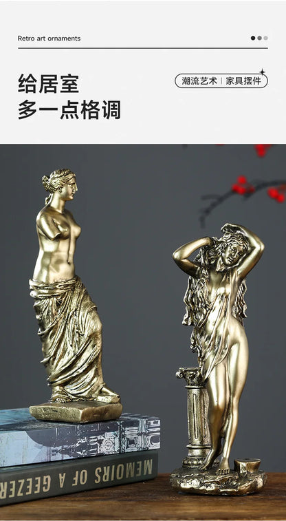Resin Venus Statue — Greek Mythology Aphrodite Figurine for Nordic Home Decor & Art Room Display