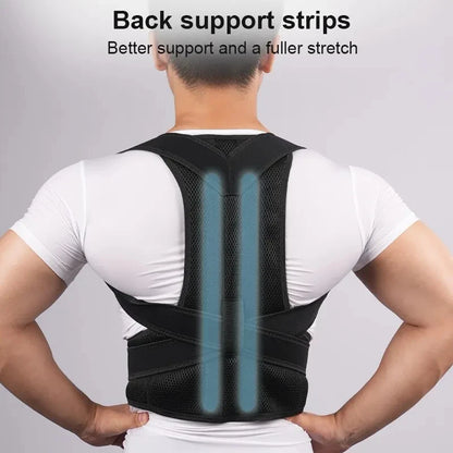 Back Posture Corrector Brace — Shoulder Support Belt for Upper & Lower Back Pain Relief | Spine & Clavicle Posture Vest