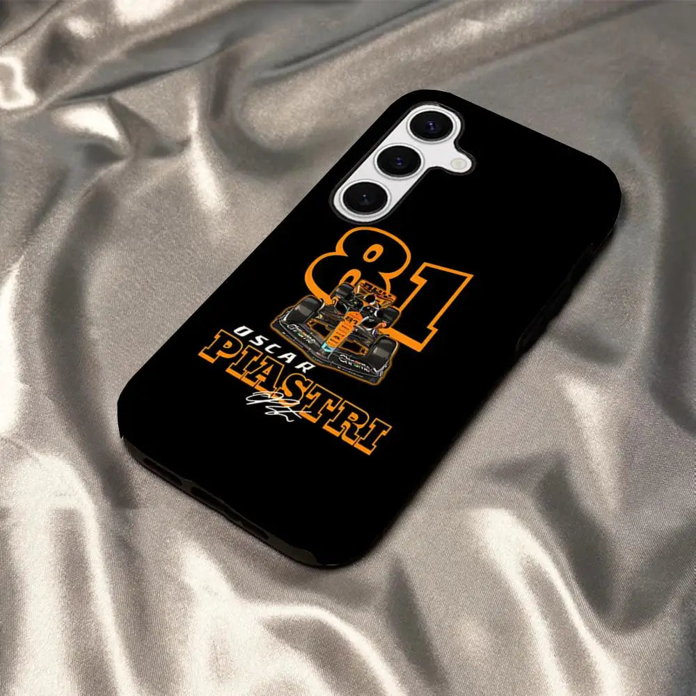 Oscar Piastri 81 Phone Case - Glossy HD Hard PC Cover for Samsung Galaxy S25 S24 S23 S22 S21 & A Series