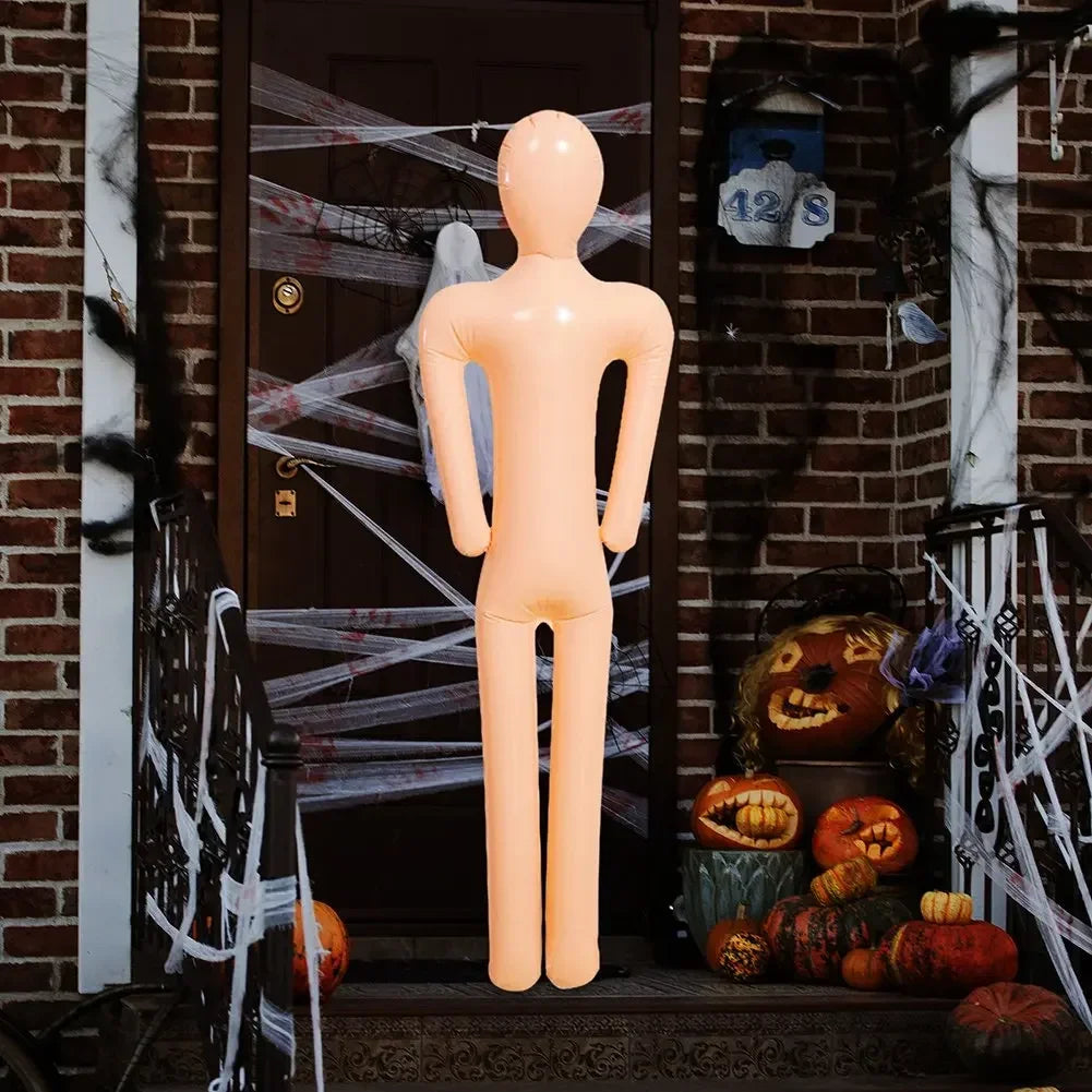 Inflatable Mannequin Cosplay – Life-Size Scary Halloween Prop, Thick PVC Body for Bone-Chilling Atmosphere